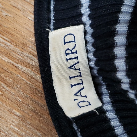 (S) D'Allaird Striped Ribbed Knit Top Comfortable Cozy Soft Casual Cottagecore - Picture 3 of 10